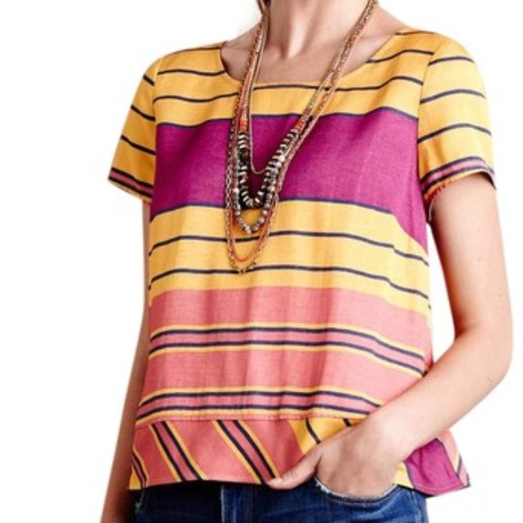 Anthropologie Tops - New Anthropologie Maeve Bennett Blouse Top 12